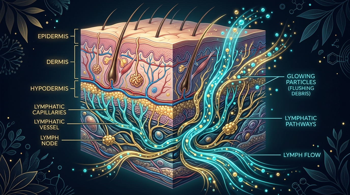 Lymphatic clearance in laser tattoo removal