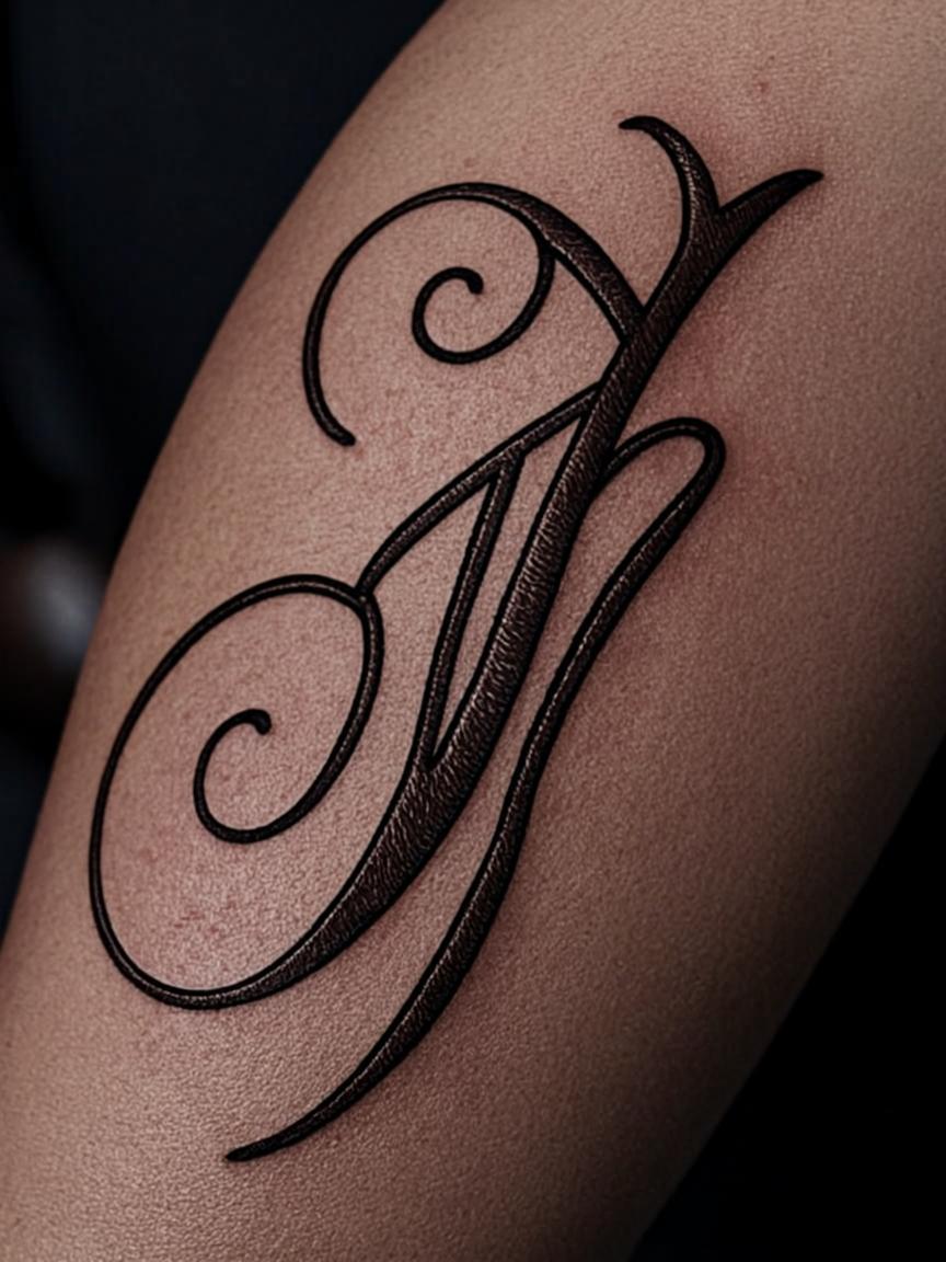 Script lettering tattoo removal