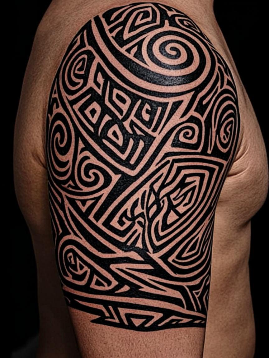 Tribal and Blackwork tattoo style